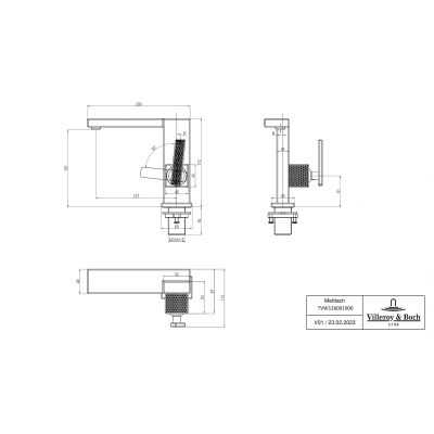 Villeroy & Boch Mettlach bateria umywalkowa stojąca chrom TVW12600100061
