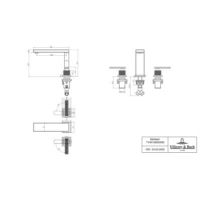 Villeroy & Boch Mettlach bateria umywalkowa stojąca chrom TVW12600200061