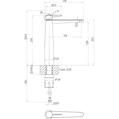 Villeroy & Boch Conum TVW127005000K5 bateria umywalkowa stojąca czarny