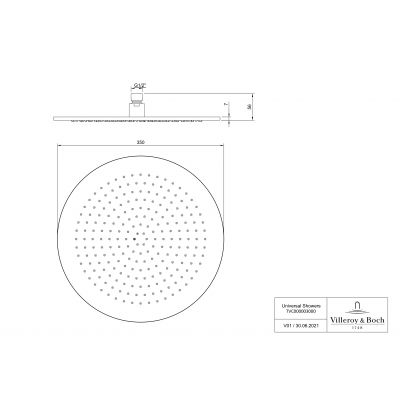 Villeroy & Boch Universal Showers TVC00000300064 deszczownica 35x35 okrągła