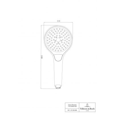 Villeroy & Boch Verve Showers słuchawka prysznicowa czarny mat TVS109001000K5