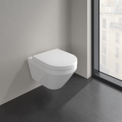 Combi-Pack zestaw z deską wisząca bez kołnierza biały połysk 4694CL01 Villeroy & Boch Architectura