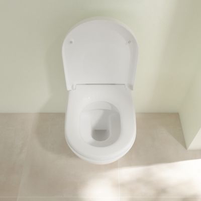 Miska WC z deską wolnoopadającą wisząca bez kołnierza biały połysk 5614HRR1 Villeroy & Boch Subway 2.0