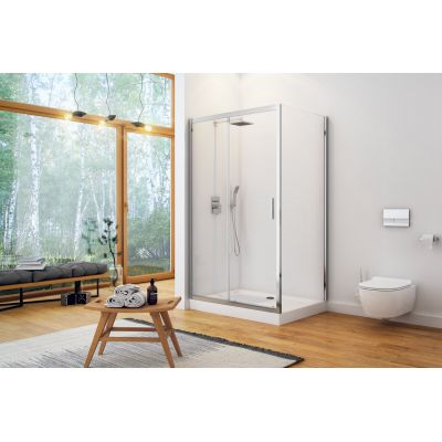 Ścianka prysznicowa 90 cm chrom połysk/szkło przezroczyste KAAC1806900LP Actima Seria 201
