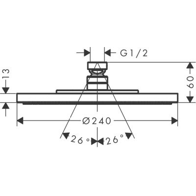 Axor Starck 28494990 deszczownica 24x24 cm okrągła