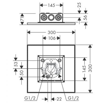 Axor ShowerSolutions 35317340 deszczownica 30x30 cm kwadratowa
