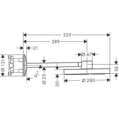 Axor One 48492000 deszczownica z ramieniem
