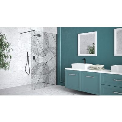Ścianka prysznicowa walk-in 100 cm LF100200C Besco Leafy