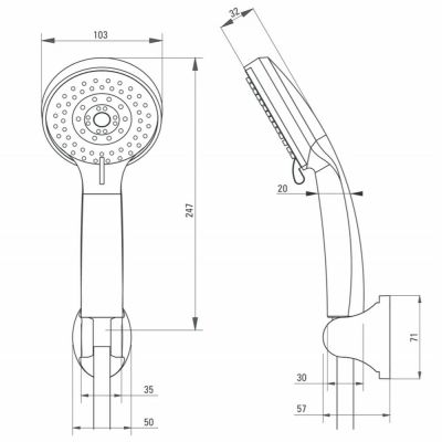 Deante Neo Pure NEP041K zestaw prysznicowy