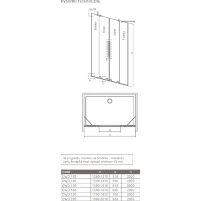 Zestaw Radaway 101083880101, 101113420101