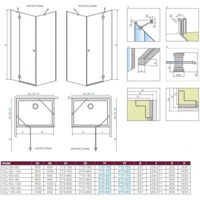 Kabina prysznicowa 1322120101R Radaway Torrenta KDJ