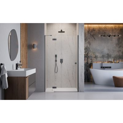 Drzwi prysznicowe 120 cm uchylne szczotkowany/szkło przezroczyste 13850169201L Radaway Essenza DWJ