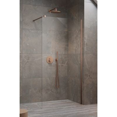 Ścianka prysznicowa walk-in 90 cm miedź szczotkowany/szkło przezroczyste 3890949301 Radaway Modo New Brushed Copper II