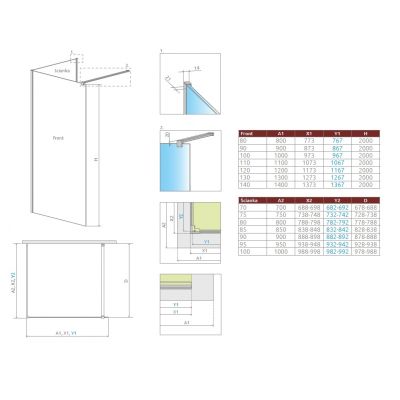 Ścianka prysznicowa walk-in 90 cm chrom połysk/szkło przezroczyste 3895940101 Radaway Modo New IV