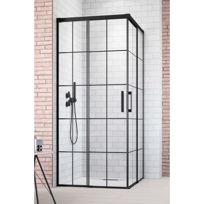 Drzwi prysznicowe 120 cm rozsuwane czarny mat/szkło przezroczyste 3870645455R Radaway Idea Black KDD Factory