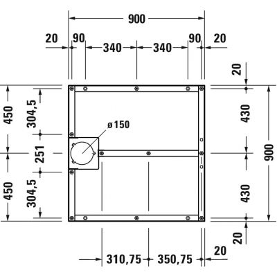 Stelaż do brodzika 791101000000000 Duravit Stonetto