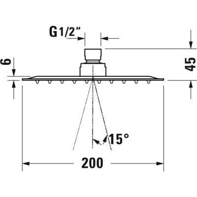 Duravit UV0660030010 deszczownica kwadratowa
