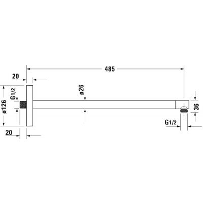 Duravit UV0670021000 ramię ścienne