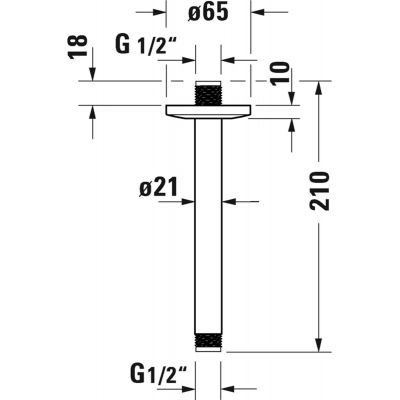 Duravit UV0670025010 ramię sufitowe