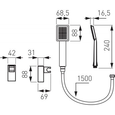 Ferro Sinus U170B zestaw prysznicowy