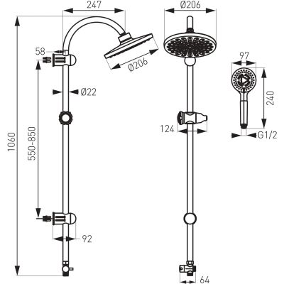 Ferro Rondo NP21 zestaw prysznicowy