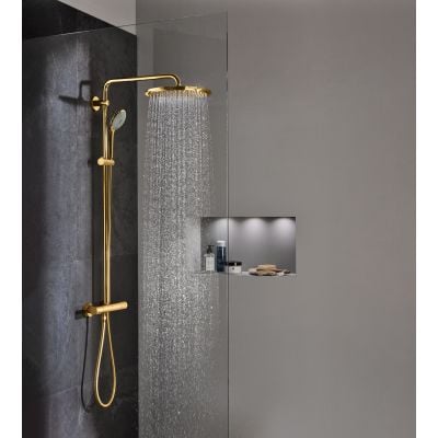 Zestaw prysznicowy ścienny termostatyczny z deszczownicą cool sunrise 26075GL0 Grohe Euphoria