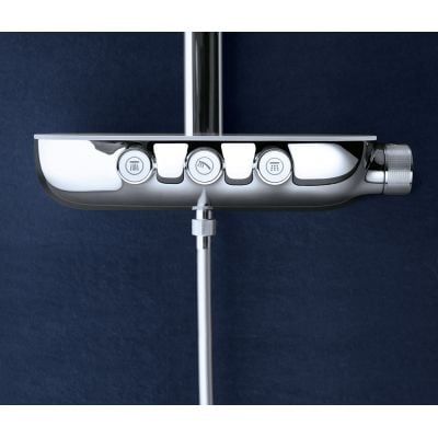 Zestaw prysznicowy ścienny termostatyczny z deszczownicą starlight chrome 26250000 Grohe SmartControl