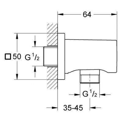 Przyłącze kątowe starlight chrome 27076000 Grohe Rainshower