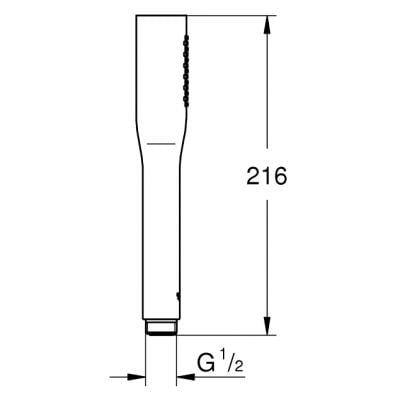 Słuchawka prysznicowa starlight chrome 27400000 Grohe Euphoria