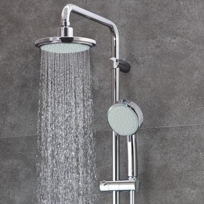 Zestaw prysznicowy ścienny termostatyczny z deszczownicą starlight chrome 27922000 Grohe New Tempesta