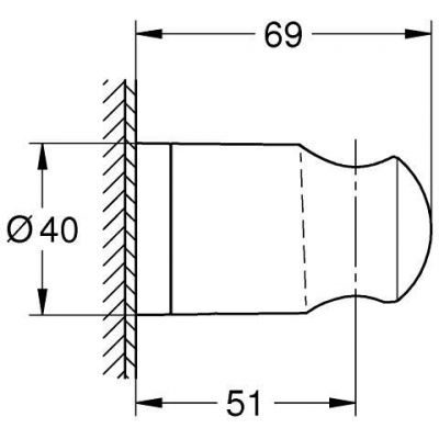 Uchwyt prysznicowy 27958001 Grohe Vitalio Universal