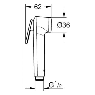 Słuchawka bidetowa biała 28020L01 Grohe Trigger spray