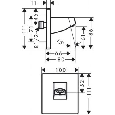 Hansgrohe Pulsify 24139670 ramię ścienne czarny