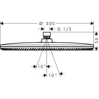 Deszczownica 30x30 cm okrągła czarna 24521670 Hansgrohe Raindance Alive S