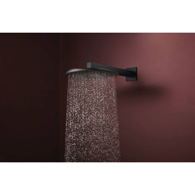 Deszczownica z ramieniem 30x30 cm okrągła czarna 24541670 Hansgrohe Raindance Alive S