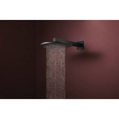 Deszczownica z ramieniem 30x30 cm okrągła czarna 24541670 Hansgrohe Raindance Alive S