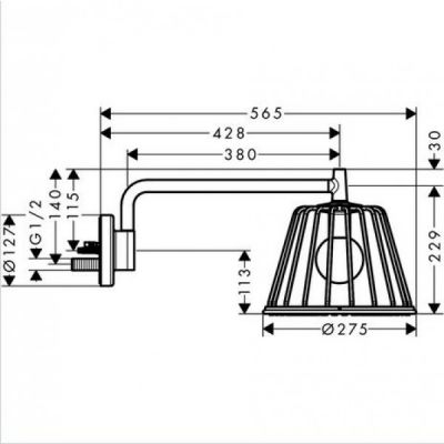 Axor LampShower/Nendo 26031000 deszczownica