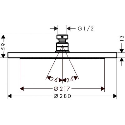 Hansgrohe Croma 26221000 deszczownica