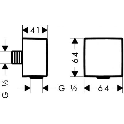 Hansgrohe Fixfit 26455000 przyłącze kątowe