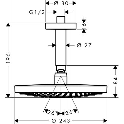Hansgrohe Raindance 26467000 deszczownica