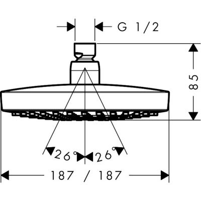Hansgrohe Select 26528400 deszczownica