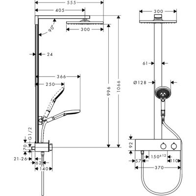 Hansgrohe Raindance 27362000 zestaw prysznicowy
