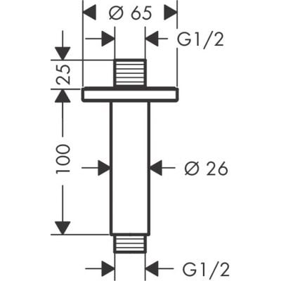 Hansgrohe Vernis Blend 27804670 ramię sufitowe