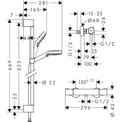 Hansgrohe Crometta 27812400 zestaw prysznicowy