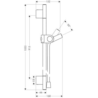Drążek prysznicowy 105.5 cm 27989820 Axor Uno2