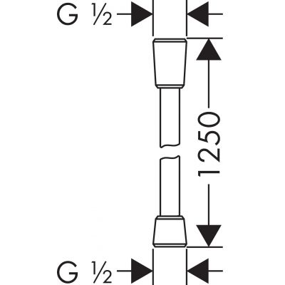 Hansgrohe Isiflex 28272140 wąż prysznicowy 125 cm