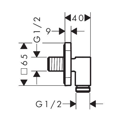 Przyłącze kątowe 28884140 Hansgrohe FixFit Fine Q