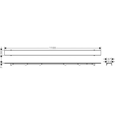 Odpływ liniowy 110 cm 56033000 Hansgrohe RainDrain Rock