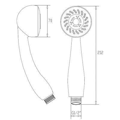 Invena Gracja AS15001 słuchawka prysznicowa