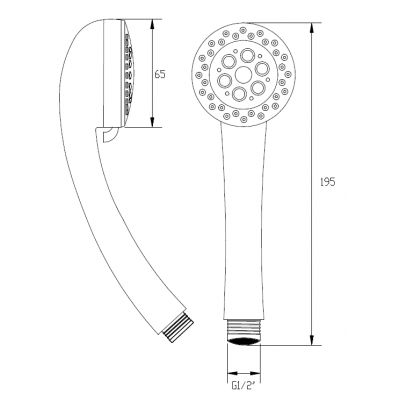 Invena Klio AS20001 słuchawka prysznicowa